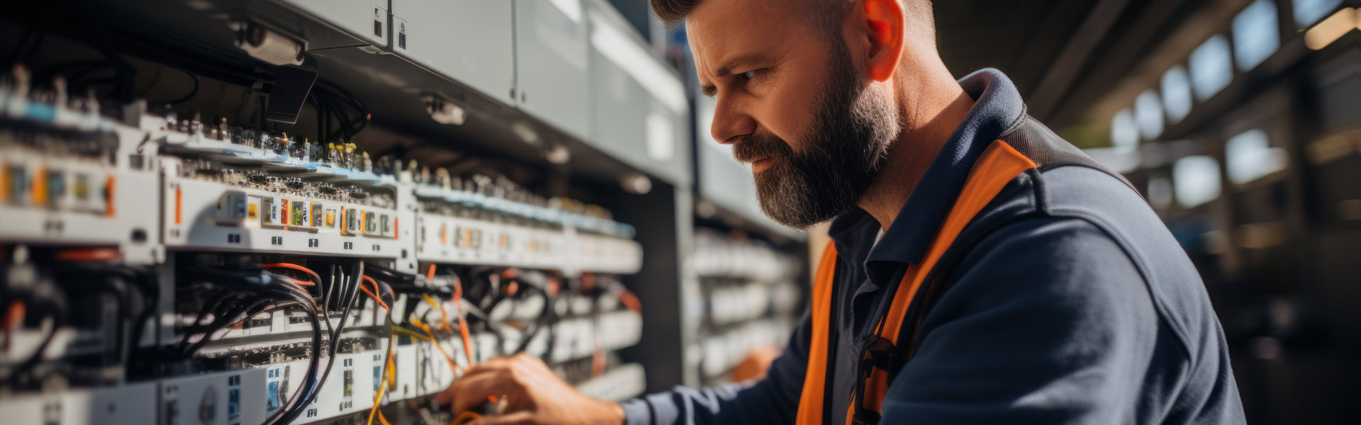 man in front of the breaker